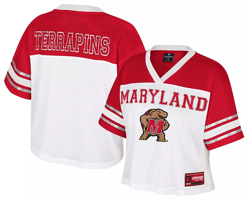 Женская укороченная футбольная майка Colosseum Maryland Terrapins белого цвета Treasure
Женская укороченная футбольная майка Colosseum Maryland Terrapins белого цвета Treasure
