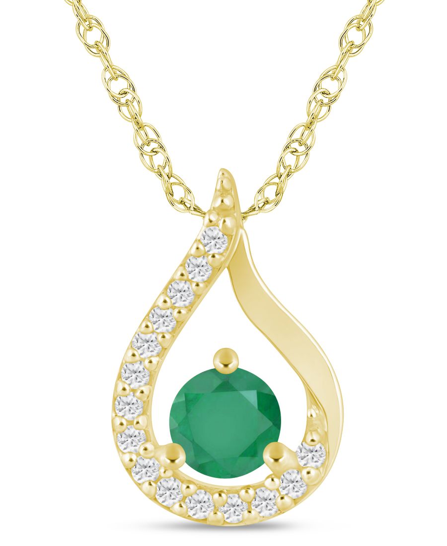 Подвеска-колье с ореолом из драгоценных камней и бриллиантов (общий вес 1/6 карата) из белого золота 10 карат (также доступна в варианте из желтого золота 10 карат) Macy's, Emerald
Подвеска-колье с ореолом из драгоценных камней и бриллиантов (общий вес 1/6 карата) из белого золота 10 карат (также доступна в варианте из желтого золота 10 карат) Macy's, Emerald