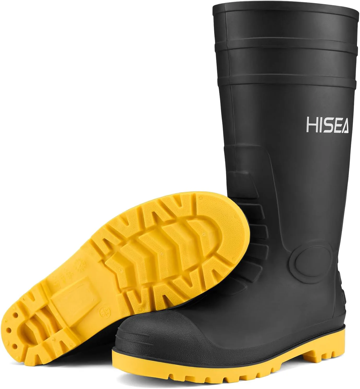 Мужские резиновые сапоги с стальным носком HISEA, водонепроницаемые ПВХ сапоги для сада, рыбалки и работы на открытом воздухе, прочные противоскользящие сапоги до колена для сельского хозяйства и промышленности, черный/желтый
Мужские резиновые сапоги с стальным носком HISEA, водонепроницаемые ПВХ сапоги для сада, рыбалки и работы на открытом воздухе, прочные противоскользящие сапоги до колена для сельского хозяйства и промышленности, черный/желтый