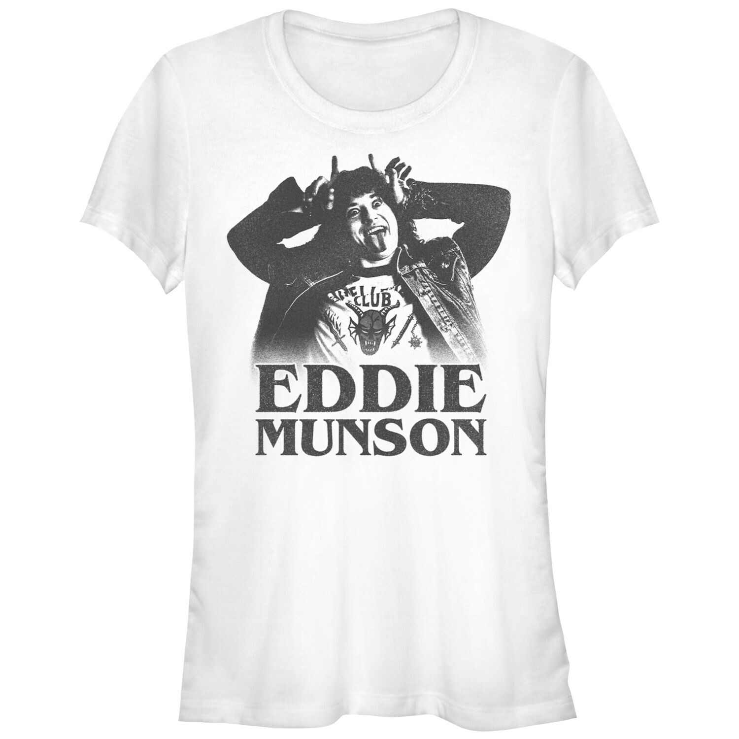 Футболка с графическим рисунком Eddie Horns BW для юниоров «Очень странные дела» Licensed Character
Футболка с графическим рисунком Eddie Horns BW для юниоров «Очень странные дела» Licensed Character