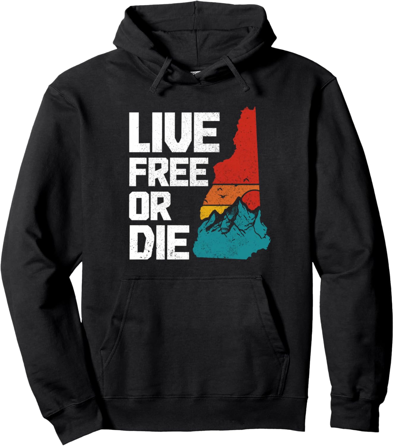 Худи в винтажном стиле Горная гордость штата Нью-Гэмпшир Живи свободно или умри We Love New Hampshire - Live Free Or Die, черный
Худи в винтажном стиле Горная гордость штата Нью-Гэмпшир Живи свободно или умри We Love New Hampshire - Live Free Or Die, черный