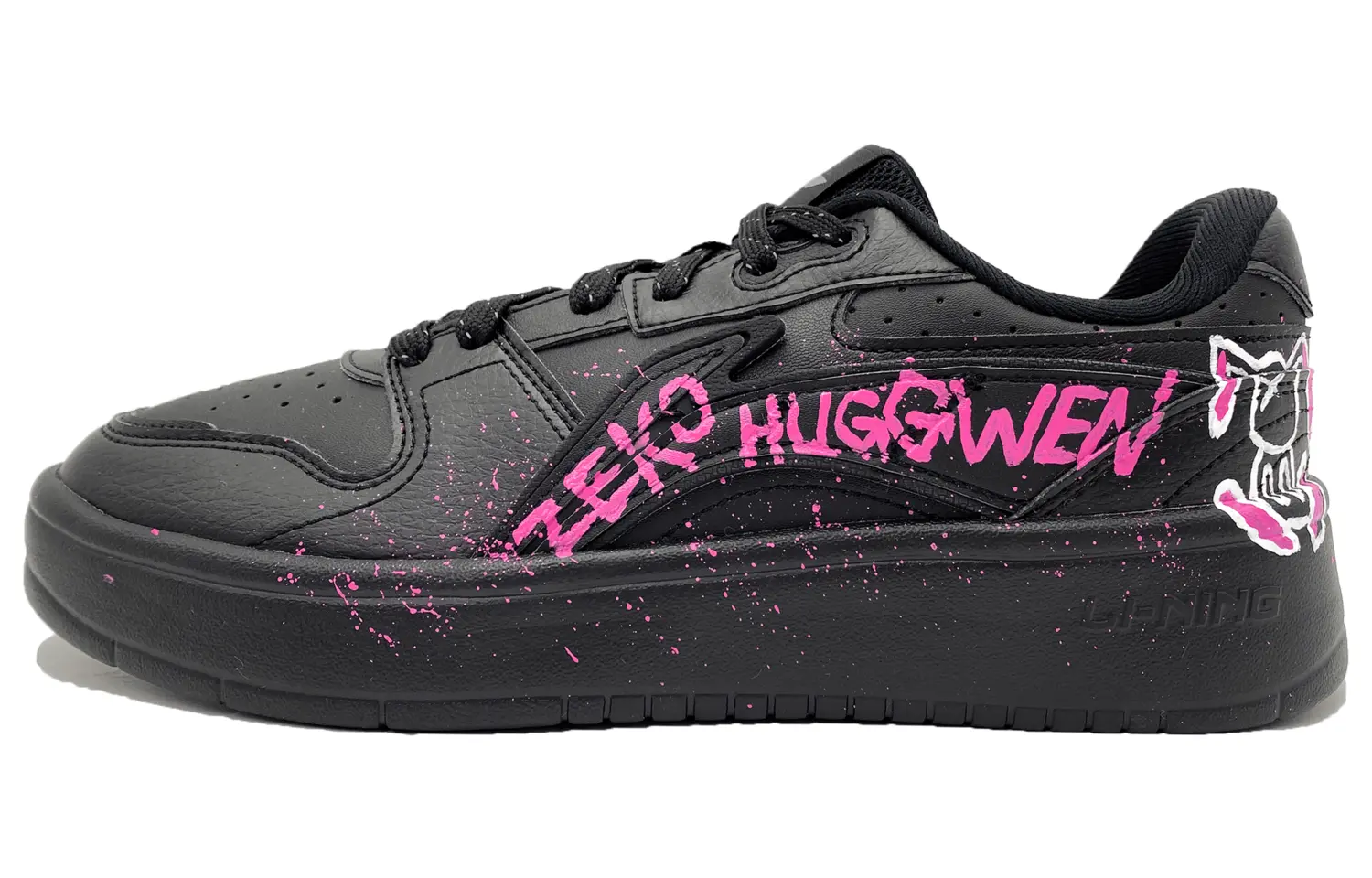 Низкие мужские кроссовки для скейтбординга с противоскользящими амортизаторами и износостойкими свойствами LINING, Black Pink 
Низкие мужские кроссовки для скейтбординга с противоскользящими амортизаторами и износостойкими свойствами LINING, Black Pink