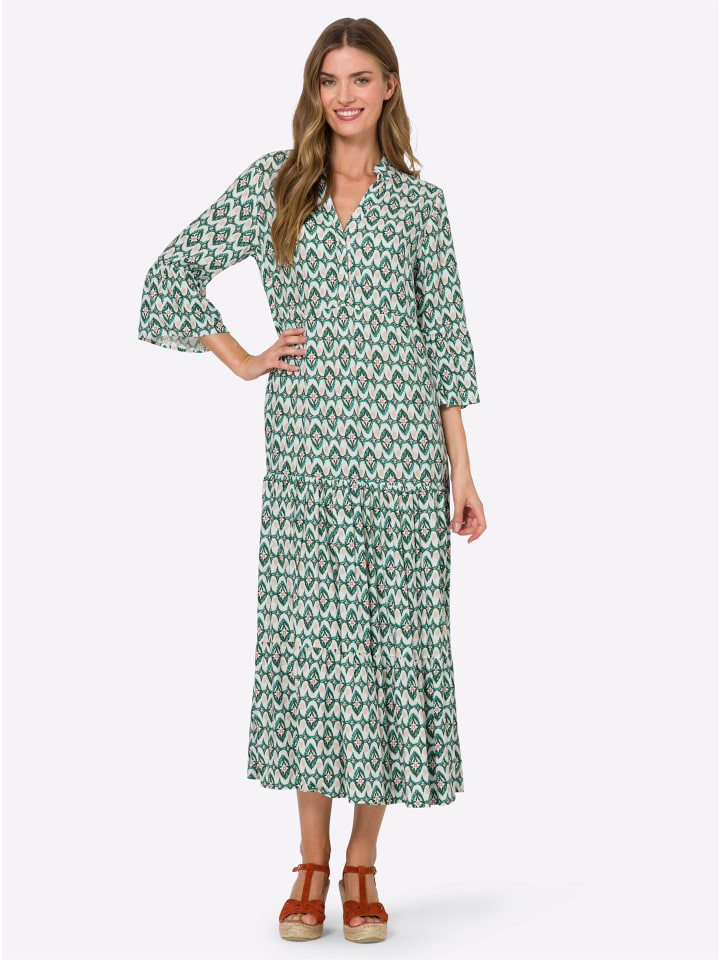 Платье макси с изумрудно-абрикосовым принтом Heine
Платье макси с изумрудно-абрикосовым принтом Heine