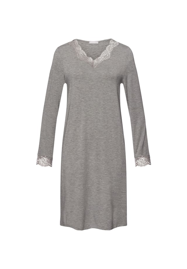 Ночная рубашка естественная элегантность Hanro, серый 
Ночная рубашка естественная элегантность Hanro, серый