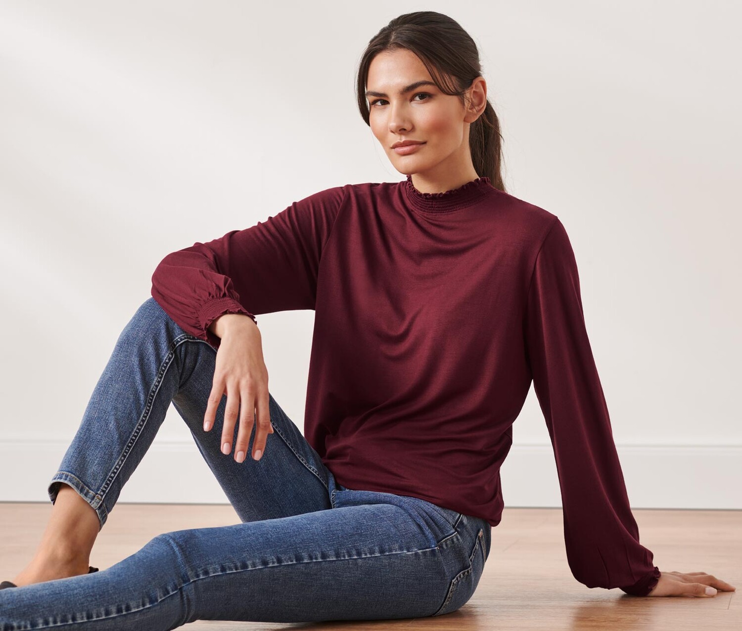 Блузка-рубашка с воротником стойкой Tchibo, темно-красный
Блузка-рубашка с воротником стойкой Tchibo, темно-красный