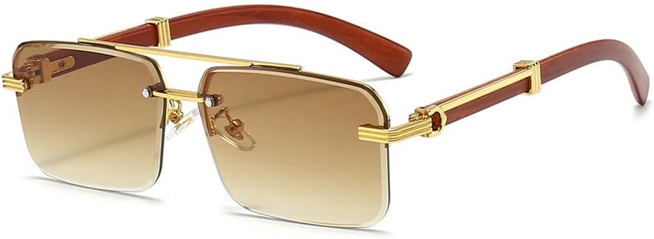 Солнцезащитные очки без оправы квадратной формы с имитацией древесной текстуры для женщин и мужчин в стиле ретро, дизайнерские очки с защитой от УФ-излучения UV400 UJNHGQ, Tea
Солнцезащитные очки без оправы квадратной формы с имитацией древесной текстуры для женщин и мужчин в стиле ретро, дизайнерские очки с защитой от УФ-излучения UV400 UJNHGQ, Tea