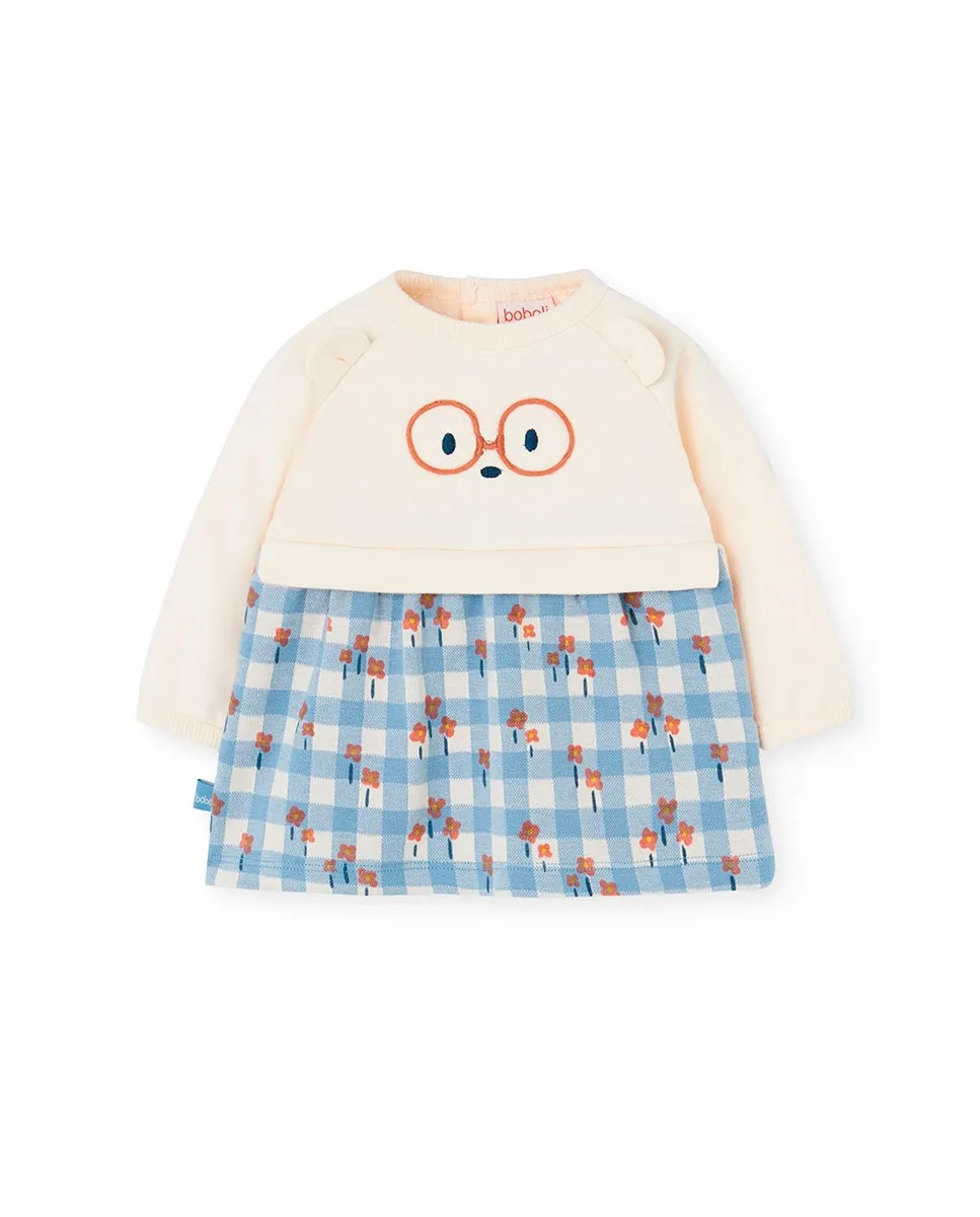 Велюровое платье для малыша с длинным рукавом Boboli, синий/бежевый
Велюровое платье для малыша с длинным рукавом Boboli, синий/бежевый