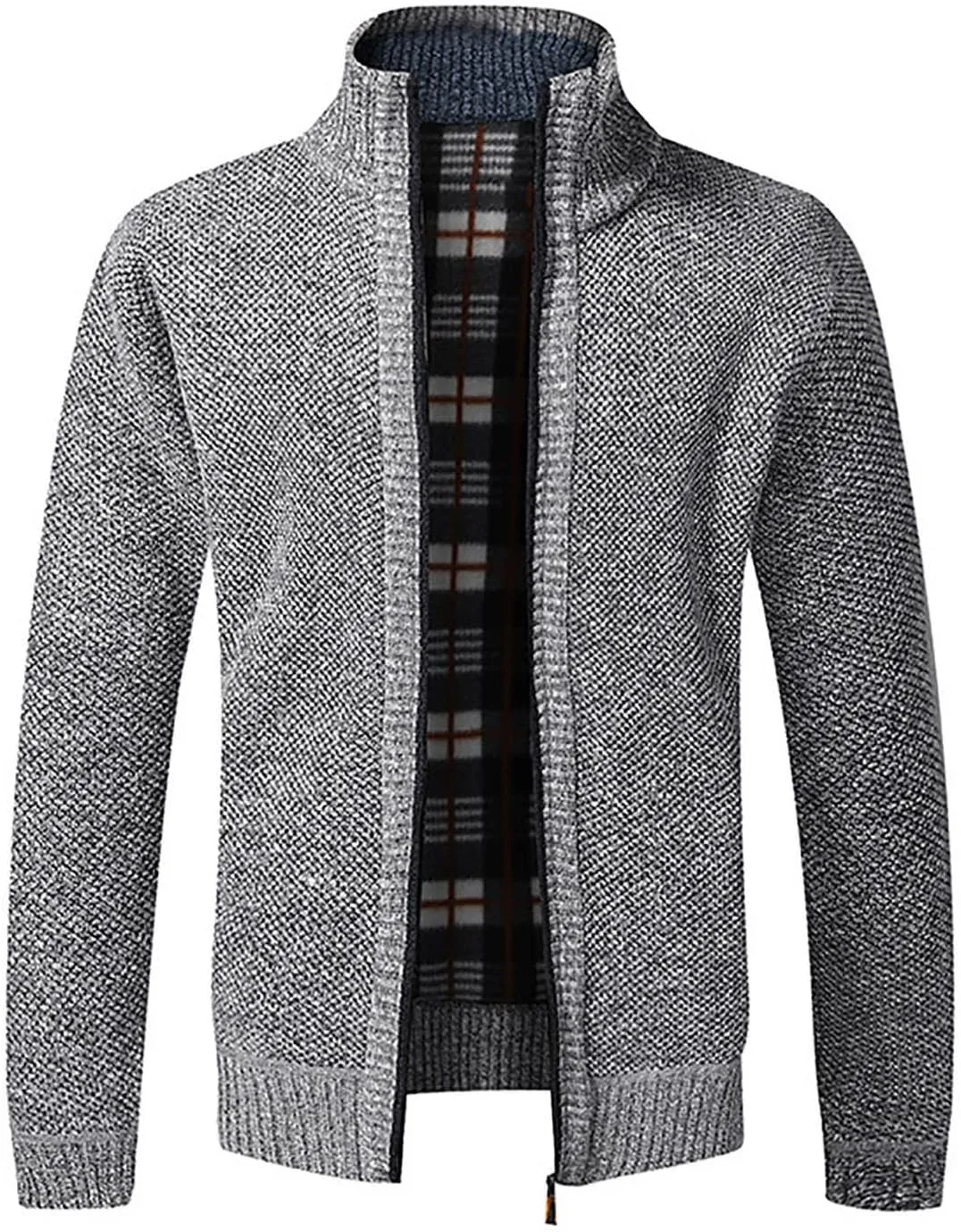 Мужской кардиган Uillui с полной молнией, фланелевой подкладкой и кабельной вязкой
Мужской кардиган Uillui с полной молнией, фланелевой подкладкой и кабельной вязкой