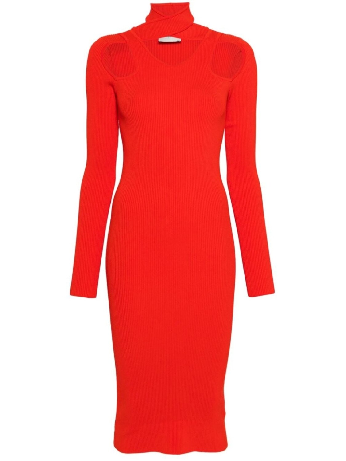 Платье Coperni с вырезом из рубчатой вязки, красный
Платье Coperni с вырезом из рубчатой вязки, красный