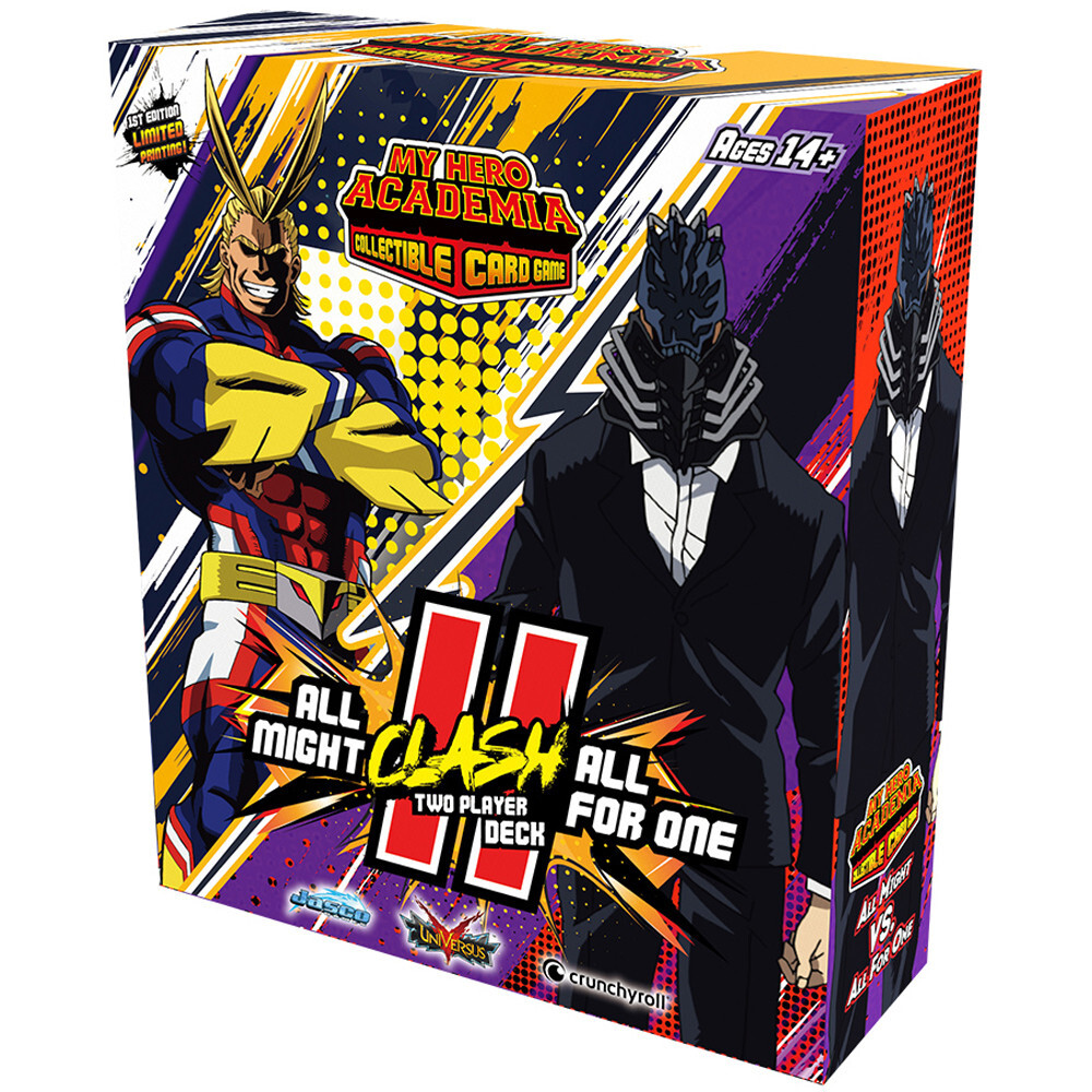 Карточная игра Jasco Games My Hero Academia CCG: All Might vs All For One 2 Player Clash Deck
Карточная игра Jasco Games My Hero Academia CCG: All Might vs All For One 2 Player Clash Deck