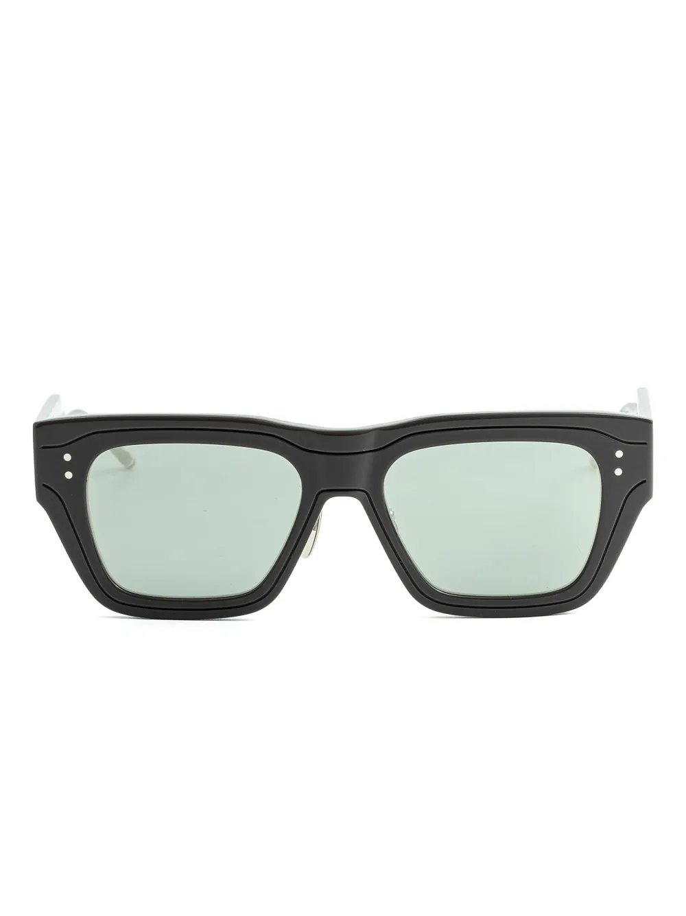 Солнцезащитные очки в прямоугольной оправе Thom Browne Eyewear, черный 
Солнцезащитные очки в прямоугольной оправе Thom Browne Eyewear, черный