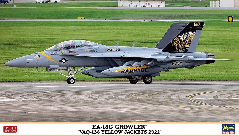 Hasegawa 02461 1/72 EA-18G Growler 'VAQ-138 Желтые куртки 2022'
Hasegawa 02461 1/72 EA-18G Growler 'VAQ-138 Желтые куртки 2022'
