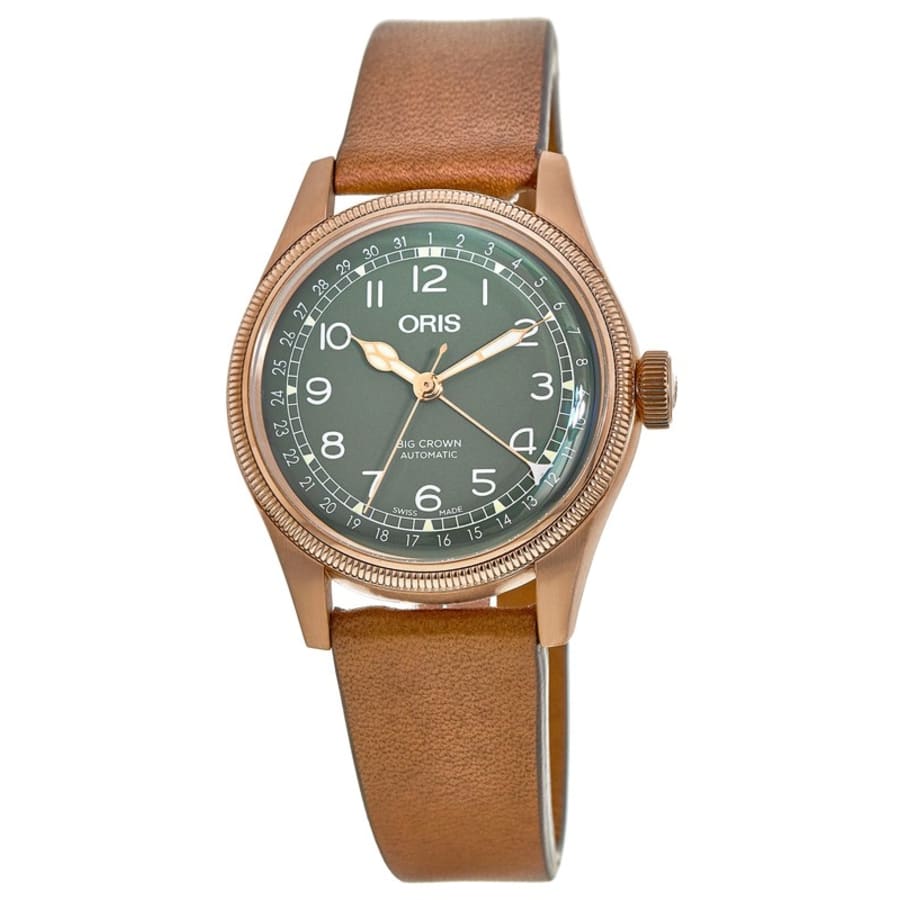 Часы Oris Big Crown Pointer Date с зеленым циферблатом и коричневым кожаным ремешком, унисекс 01 754 7749 3167-07 5 17 69GBR
Часы Oris Big Crown Pointer Date с зеленым циферблатом и коричневым кожаным ремешком, унисекс 01 754 7749 3167-07 5 17 69GBR