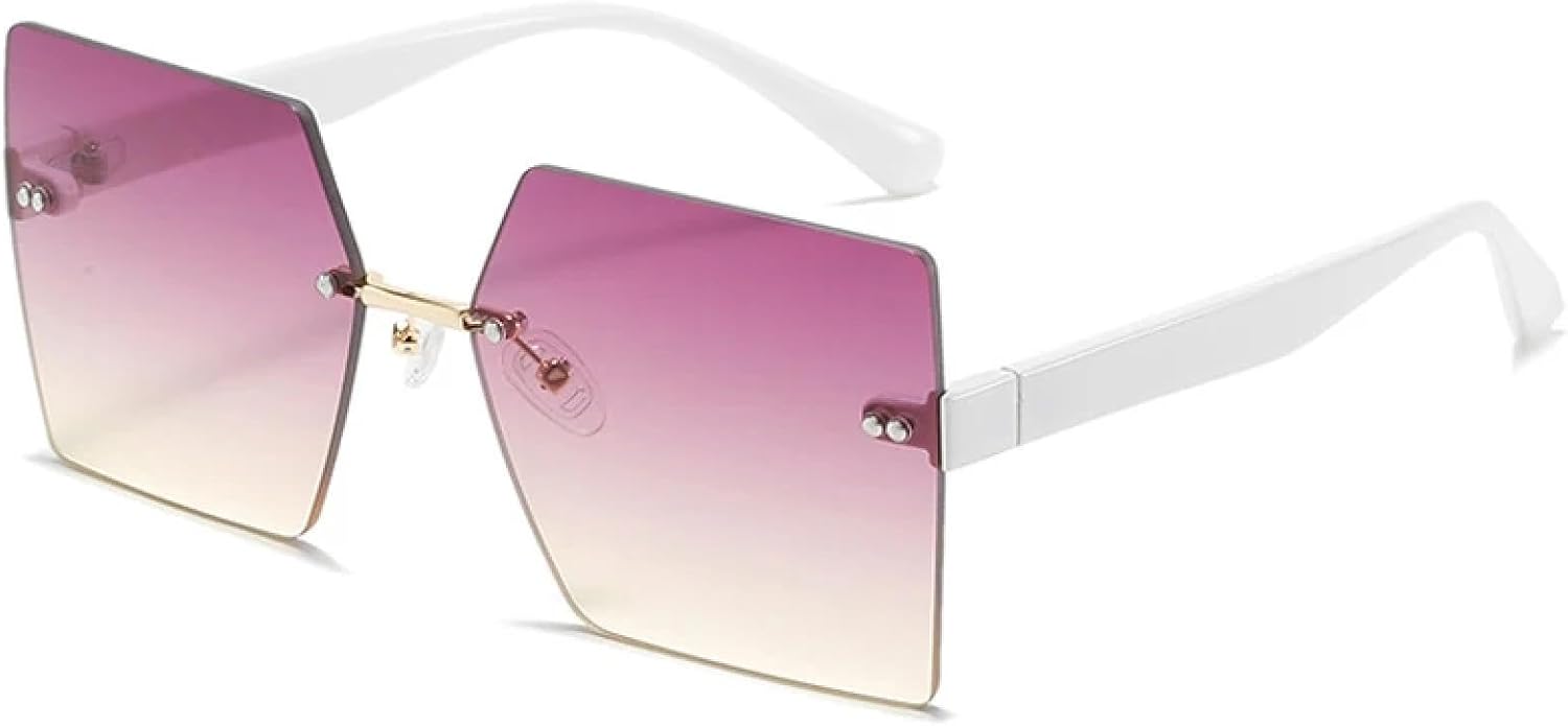 Модные солнцезащитные очки класса люкс без оправы для женщин и мужчин, для активного отдыха, путешествий, вождения, защиты от солнца UV400 TKKTLLT, White Purple Yellow
Модные солнцезащитные очки класса люкс без оправы для женщин и мужчин, для активного отдыха, путешествий, вождения, защиты от солнца UV400 TKKTLLT, White Purple Yellow