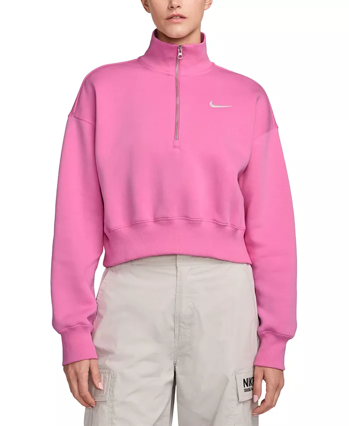 Спортивная одежда для женщин: укороченная толстовка с молнией на четверть Phoenix Fleece Nike, серый
Спортивная одежда для женщин: укороченная толстовка с молнией на четверть Phoenix Fleece Nike, серый