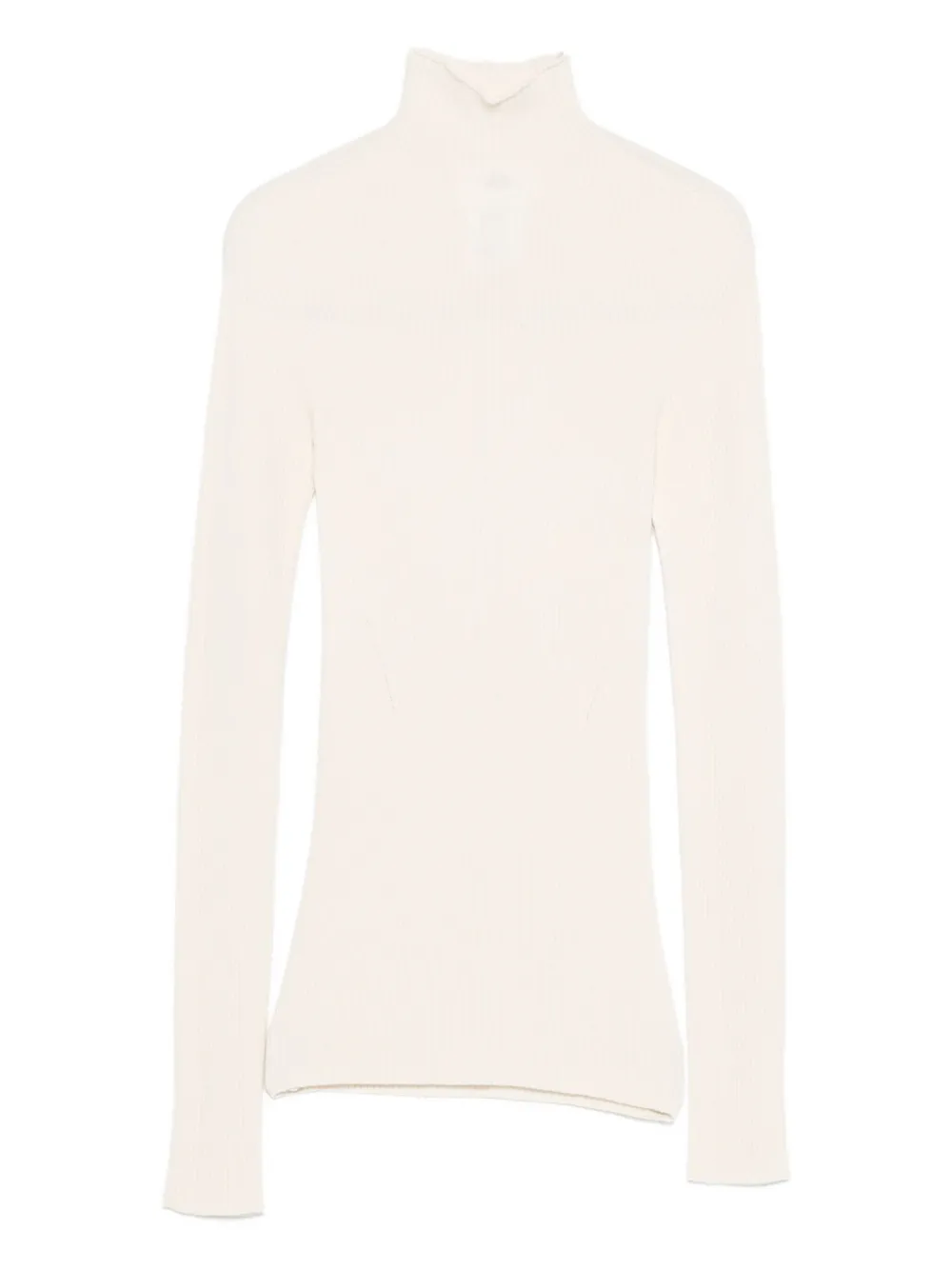 Свитер в рубчик с высоким воротником Solotre, белый
Свитер в рубчик с высоким воротником Solotre, белый