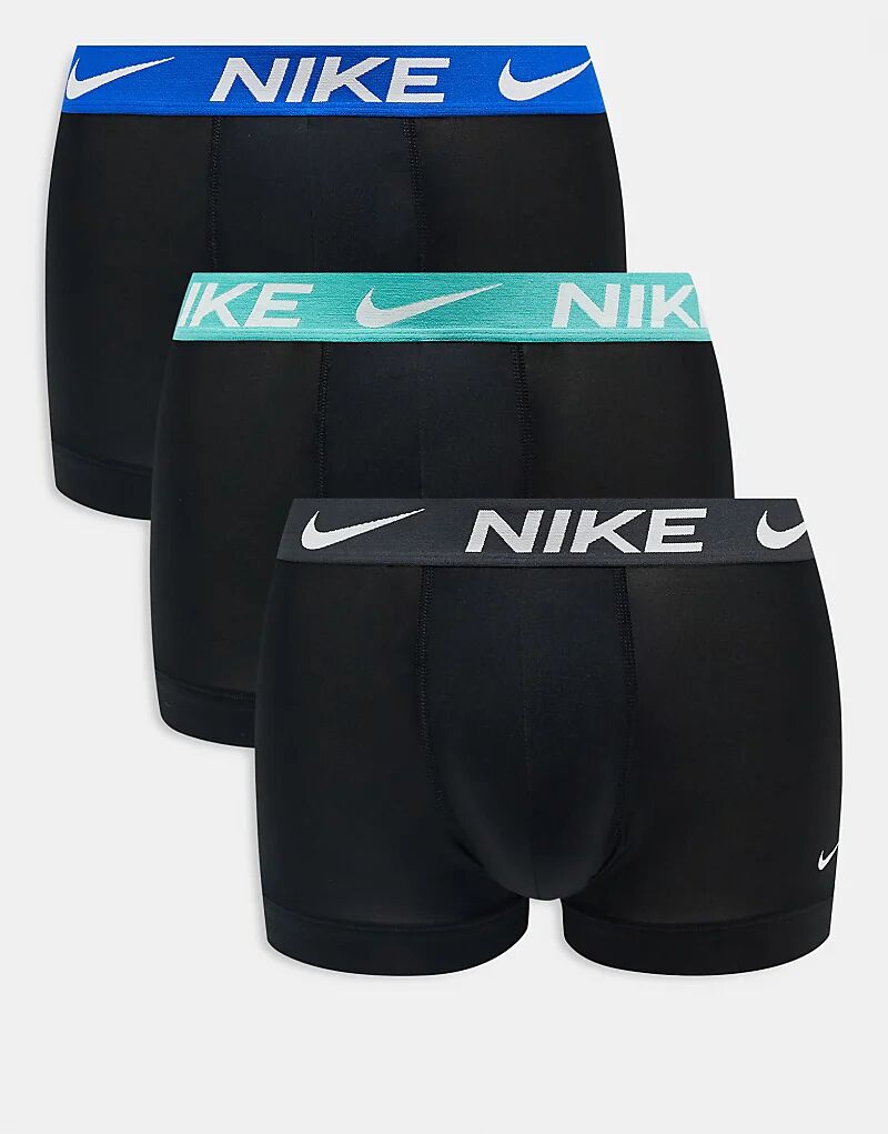 Комплект из 3 трусов-боксеров Nike Essential из микрофибры с цветным поясом пастельно-голубого, черного и синего цветов
Комплект из 3 трусов-боксеров Nike Essential из микрофибры с цветным поясом пастельно-голубого, черного и синего цветов