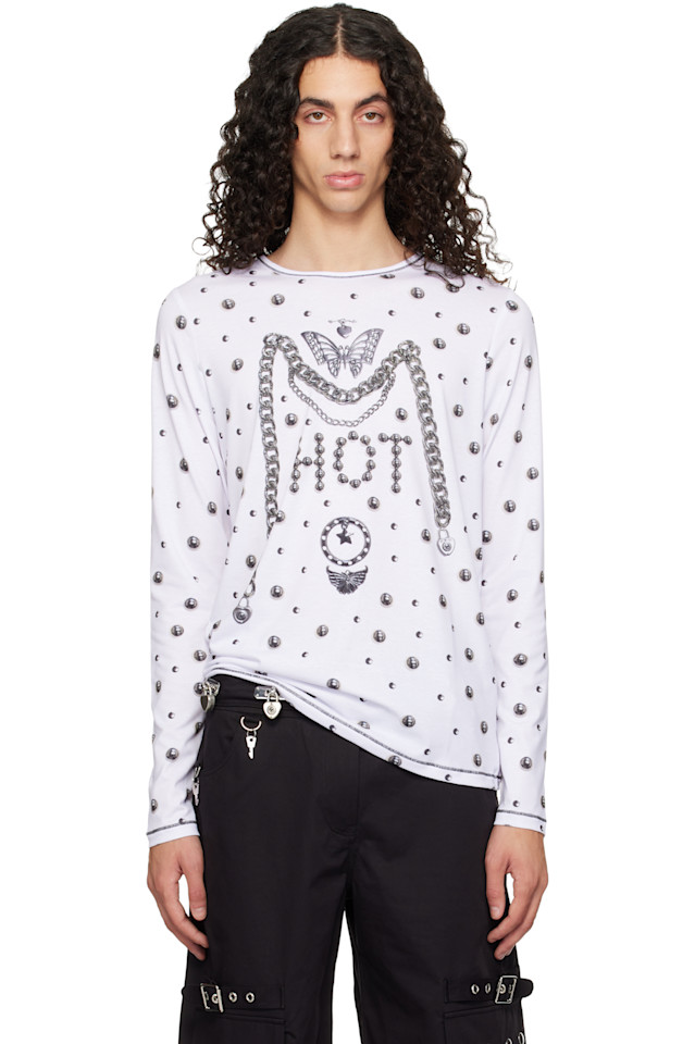 Облегающая трикотажная футболка Chopova Lowena, белый
Облегающая трикотажная футболка Chopova Lowena, белый