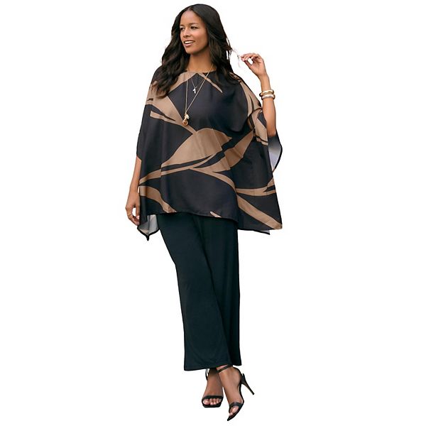 Женский пончо из жоржета plus size Roaman'S, Brown Sugar Bold
Женский пончо из жоржета plus size Roaman'S, Brown Sugar Bold