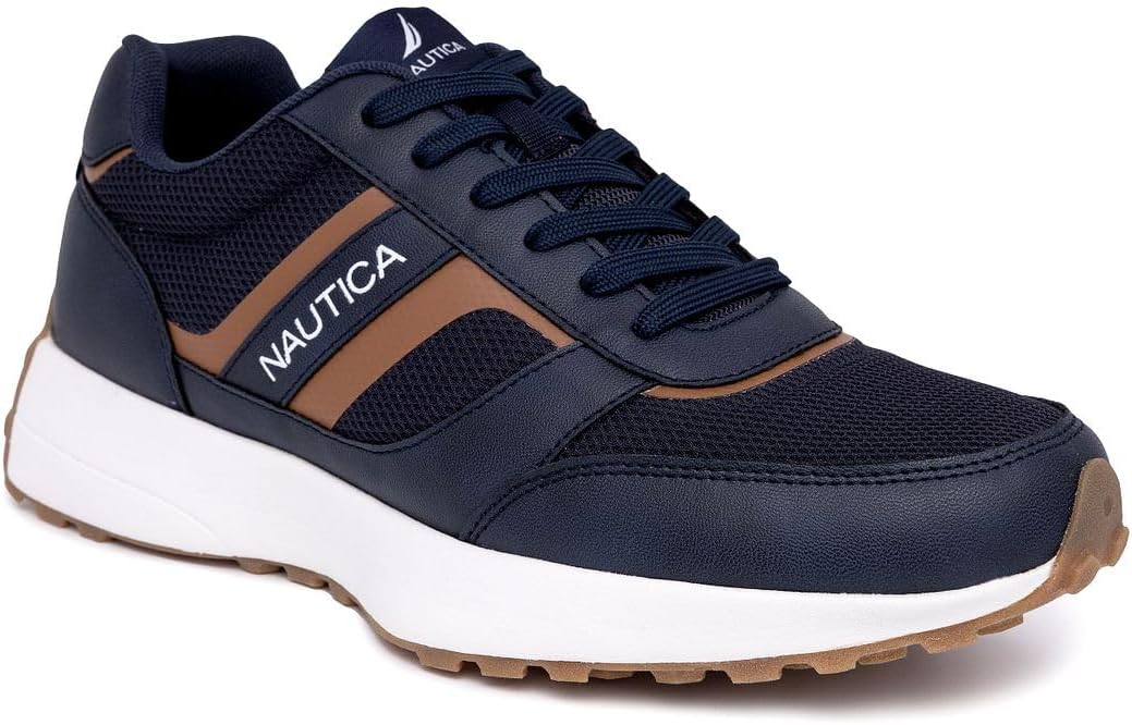 Мужские кроссовки Nautica на шнуровке - повседневные, стильные и удобные для ходьбы, Navy Cognac-outfall 4
Мужские кроссовки Nautica на шнуровке - повседневные, стильные и удобные для ходьбы, Navy Cognac-outfall 4