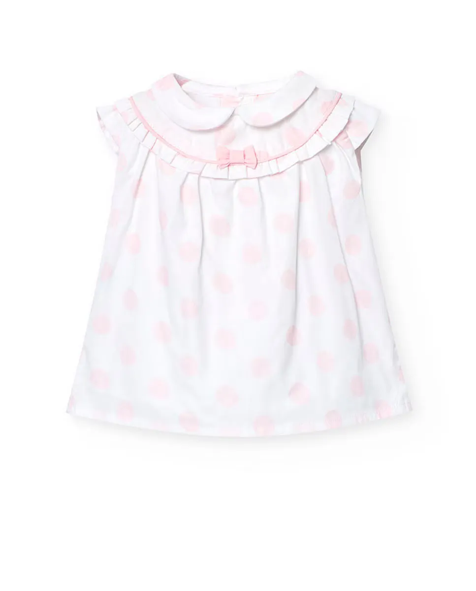 Платье для девочки из хлопка с принтом в горошек Boboli, белый
Платье для девочки из хлопка с принтом в горошек Boboli, белый