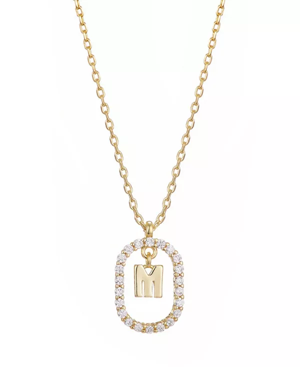 Ожерелье с плавающей буквой из позолоченного кубического циркония Adornia, gold-m
Ожерелье с плавающей буквой из позолоченного кубического циркония Adornia, gold-m