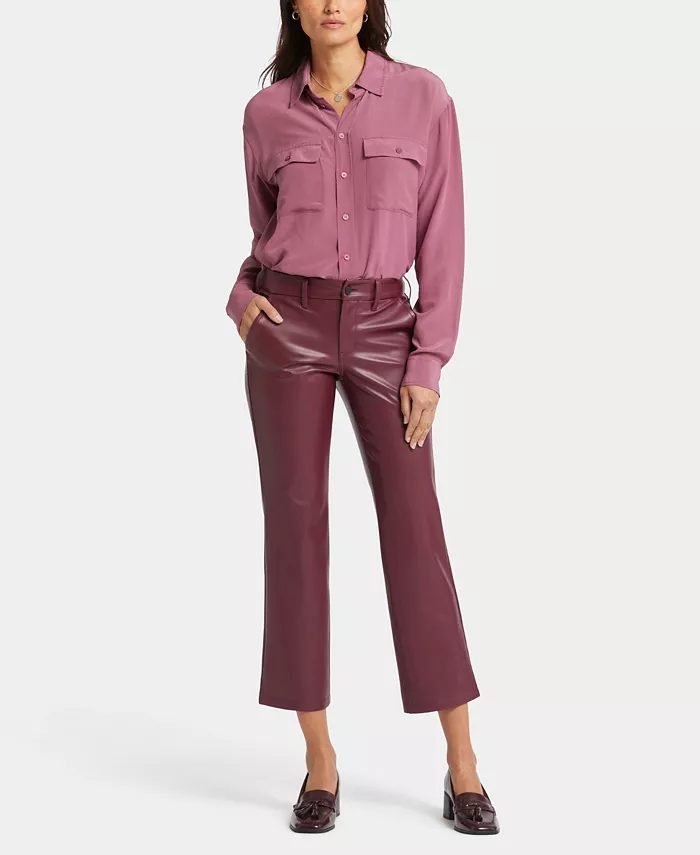 Женские прямые брюки из искусственной кожи NYDJ, коричневый
Женские прямые брюки из искусственной кожи NYDJ, коричневый