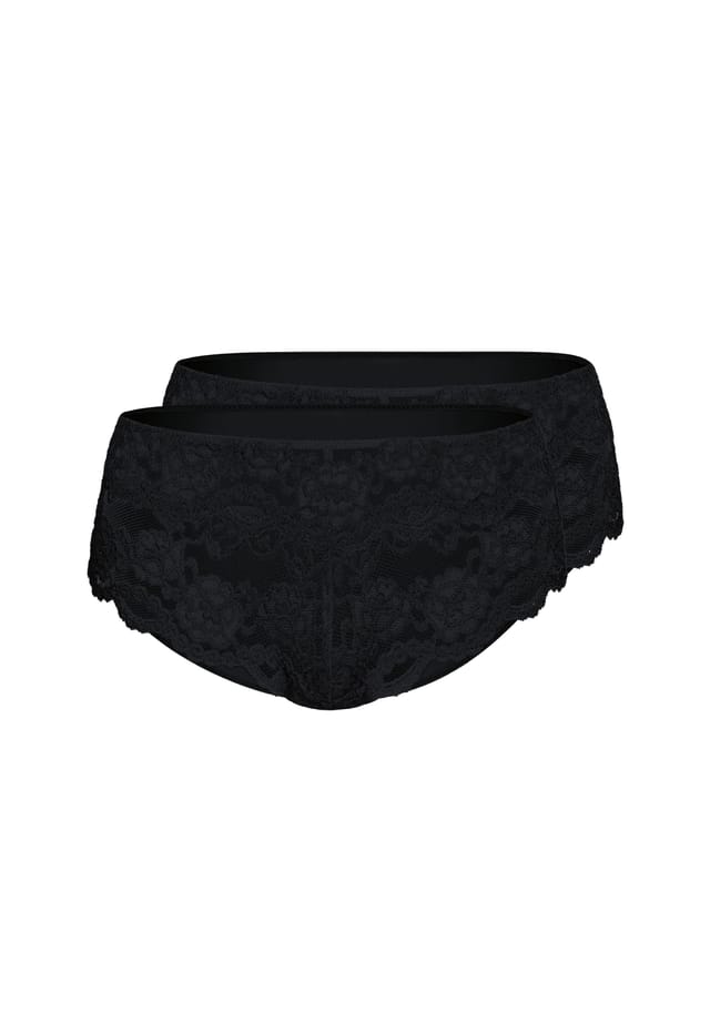 Трусики классические кружевные 2 шт. в упаковке Sassa, черный
Трусики классические кружевные 2 шт. в упаковке Sassa, черный