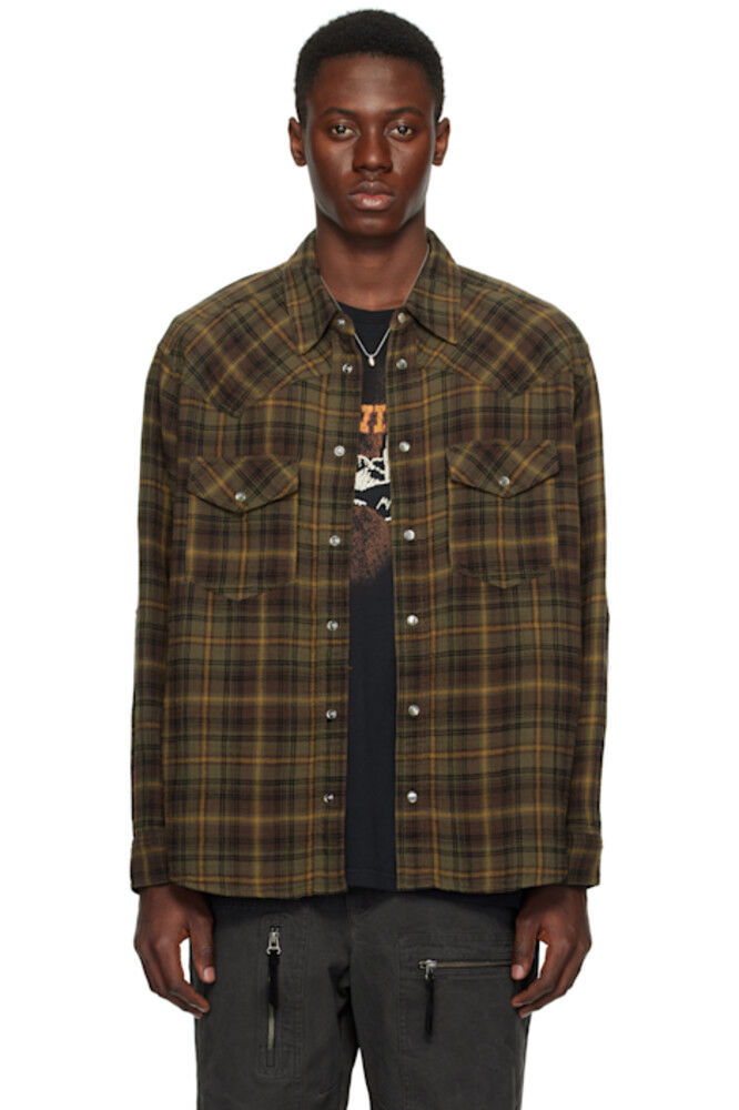 Рубашка цвета хаки и коричневого цвета Panema Isabel Marant
Рубашка цвета хаки и коричневого цвета Panema Isabel Marant