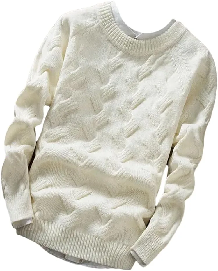 Мужской вязаный свитер с круглым вырезом и контрастными цветами Sweejim
Мужской вязаный свитер с круглым вырезом и контрастными цветами Sweejim