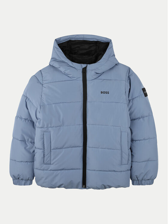 Пуховик стандартного кроя Boss, синий 
Пуховик стандартного кроя Boss, синий
