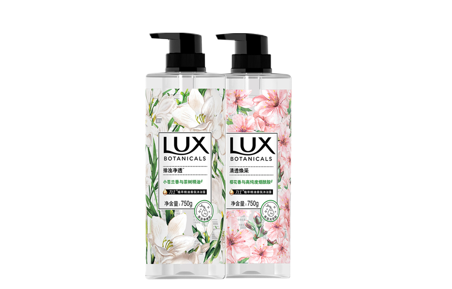 Набор гелей для душа с эфирными маслами растительных экстрактов очищает поры Freesia 550g+Cherry Blossom 550g LUX
Набор гелей для душа с эфирными маслами растительных экстрактов очищает поры Freesia 550g+Cherry Blossom 550g LUX