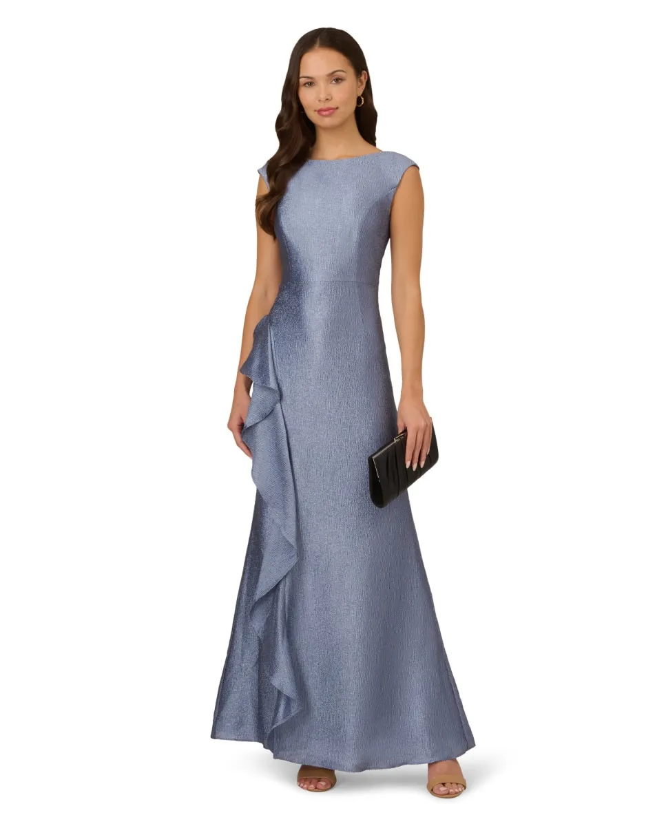 Платье с вырезом и оборками Adrianna Papell, синий
Платье с вырезом и оборками Adrianna Papell, синий