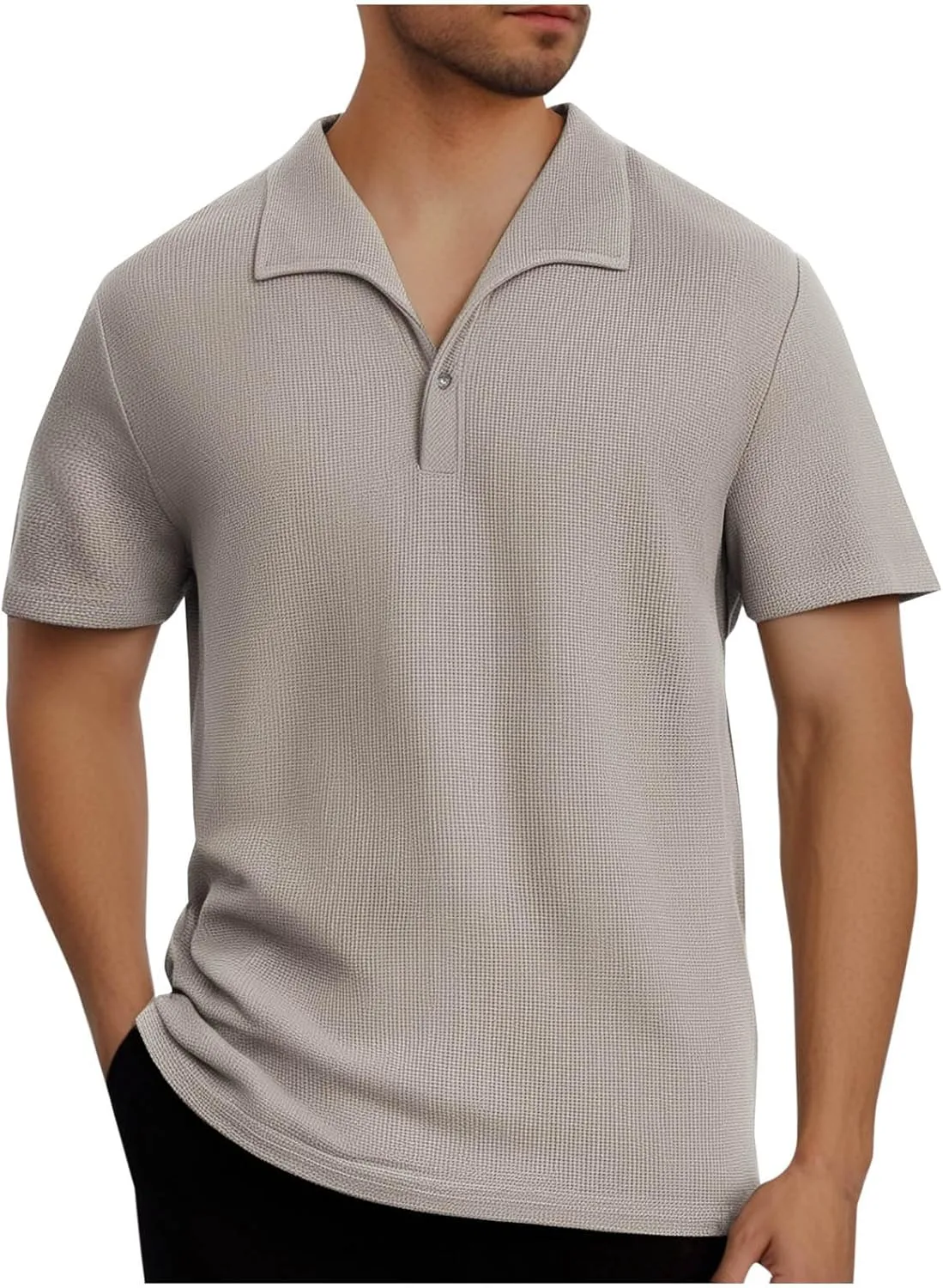 Мужская вязаная футболка с V-образным вырезом и коротким рукавом
Мужская вязаная футболка с V-образным вырезом и коротким рукавом