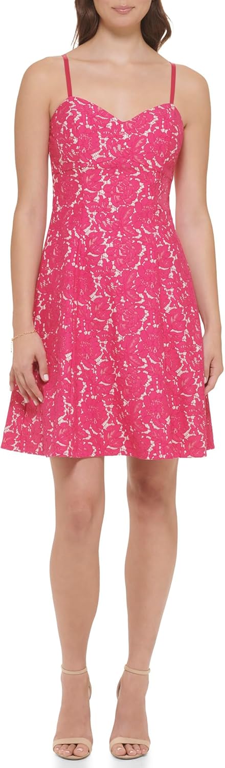 GUESS Женское кружевное платье-футляр, Hot Pnk/Nude
GUESS Женское кружевное платье-футляр, Hot Pnk/Nude