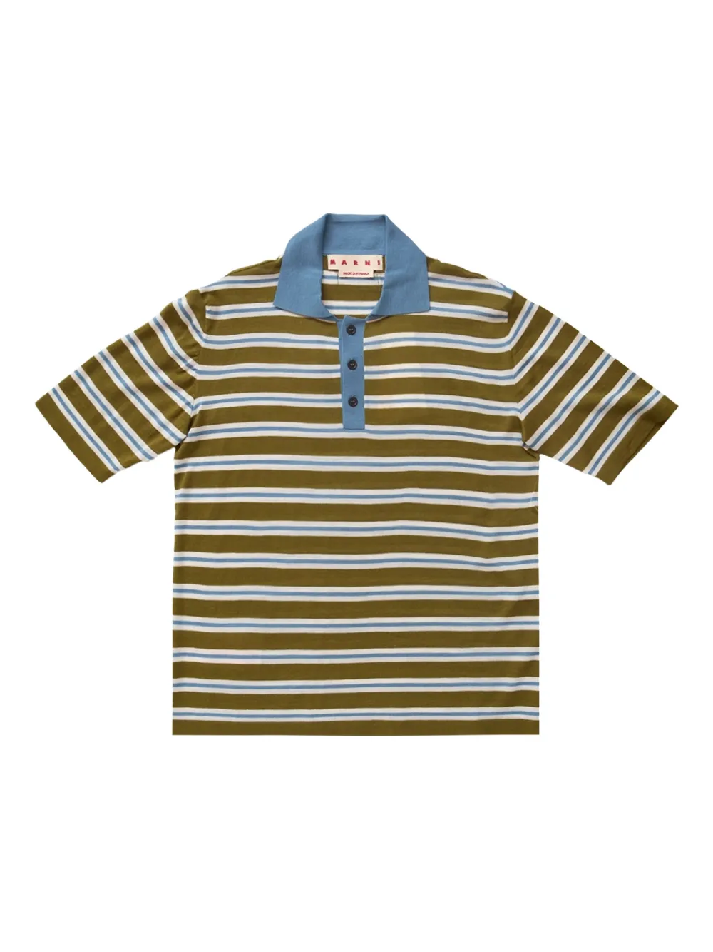 Полосатая рубашка-поло Marni, зеленый
Полосатая рубашка-поло Marni, зеленый