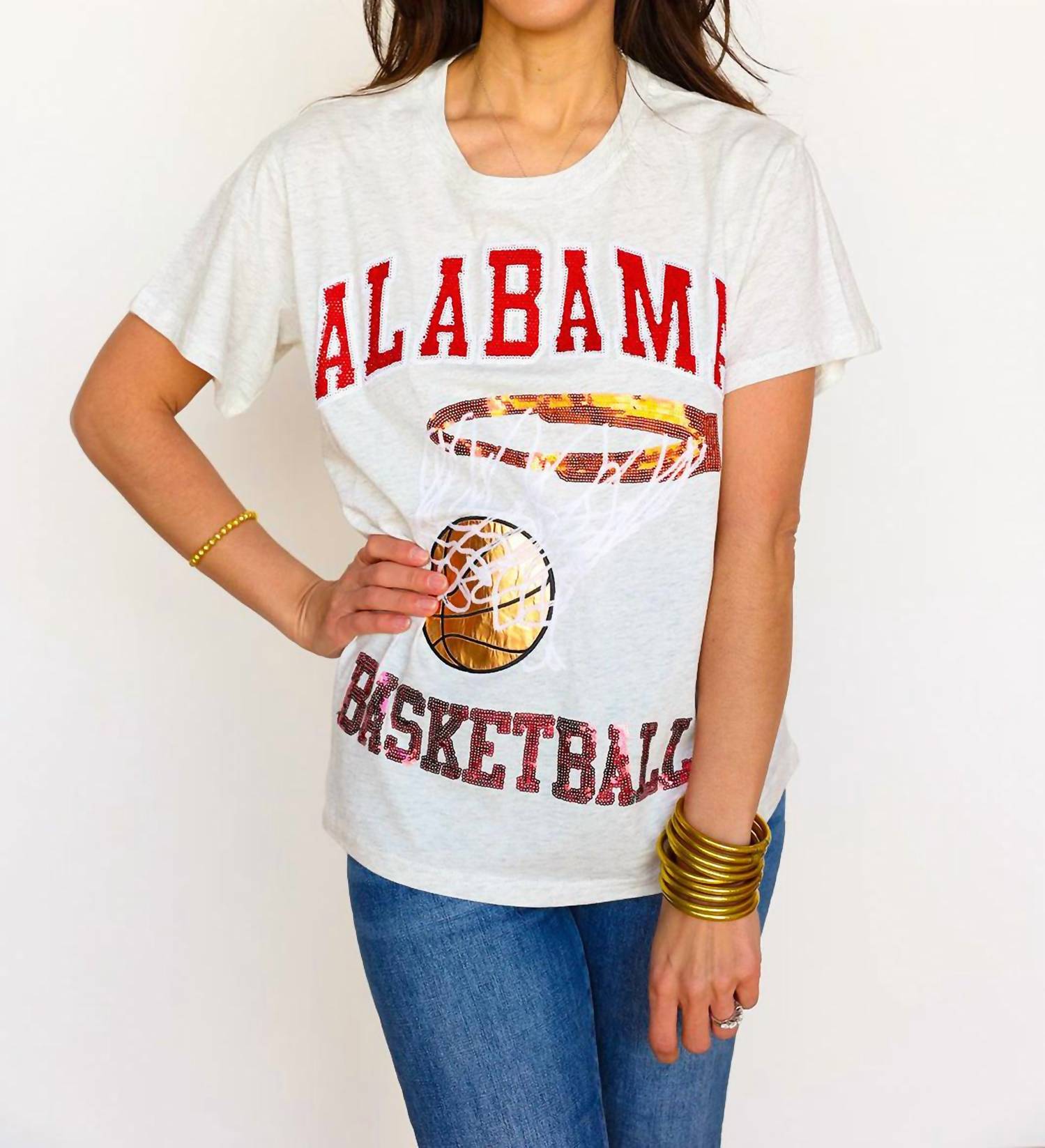 Футболка Alabama баскетбольная в сером цвете QUEEN OF SPARKLES, серый
Футболка Alabama баскетбольная в сером цвете QUEEN OF SPARKLES, серый