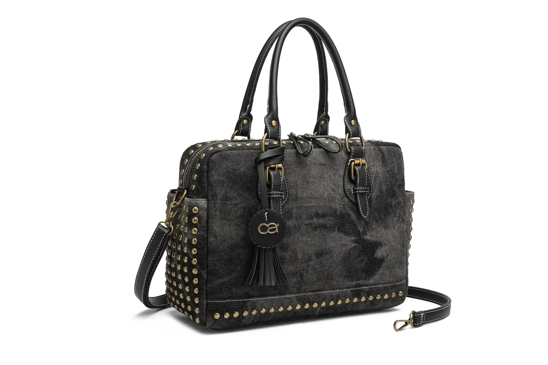 Сумка через плечо COLLEZIONE ALESSANDRO "Деним" из нескользящего денима с заклепками, черный
Сумка через плечо COLLEZIONE ALESSANDRO "Деним" из нескользящего денима с заклепками, черный