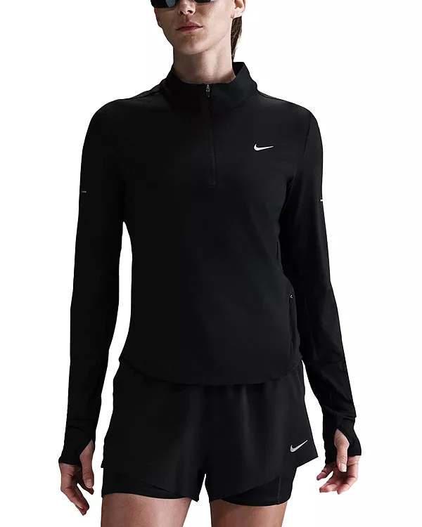 Топ Swift Dri Fit с воротником-стойкой и половинной застежкой-молнией Nike, черный
Топ Swift Dri Fit с воротником-стойкой и половинной застежкой-молнией Nike, черный