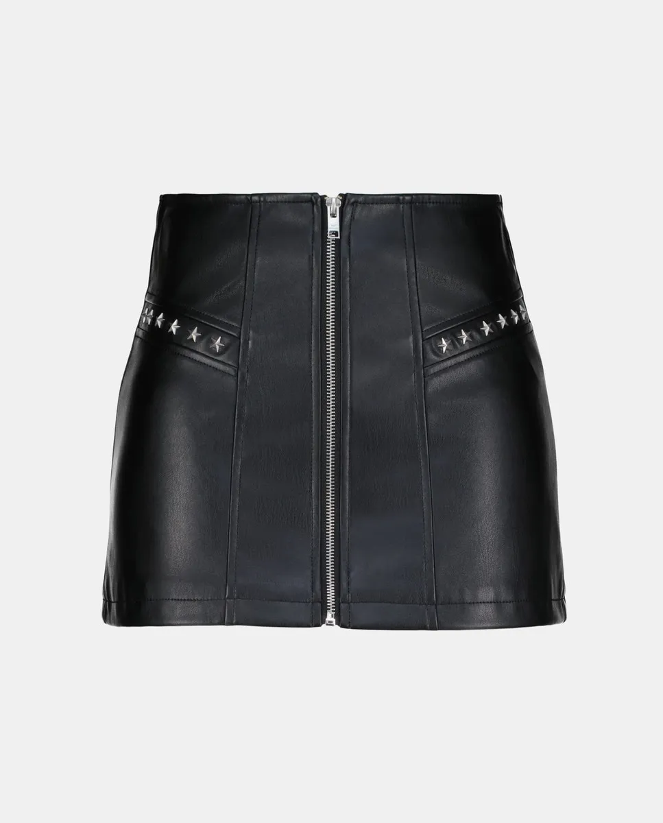 Короткая юбка с заклепками Green Coast, черный 
Короткая юбка с заклепками Green Coast, черный