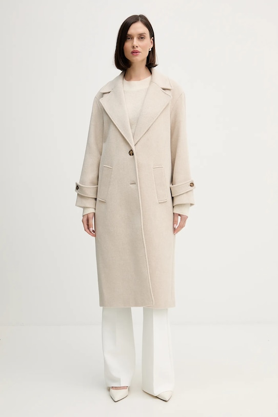 Пальто из шерсти Pedro del Hierro, бежевый
Пальто из шерсти Pedro del Hierro, бежевый