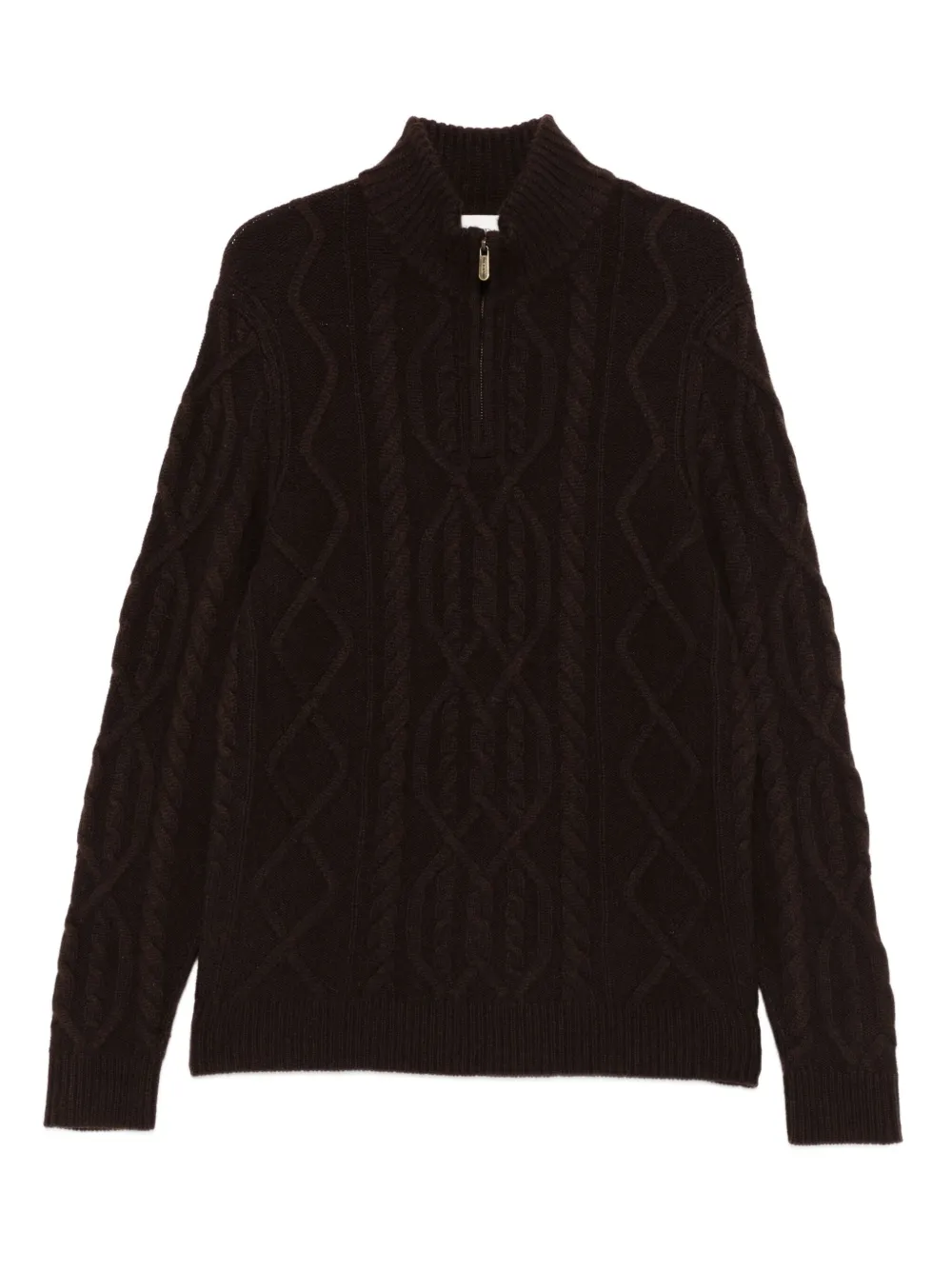 Свитер косой вязки Eric Bompard, коричневый 
Свитер косой вязки Eric Bompard, коричневый