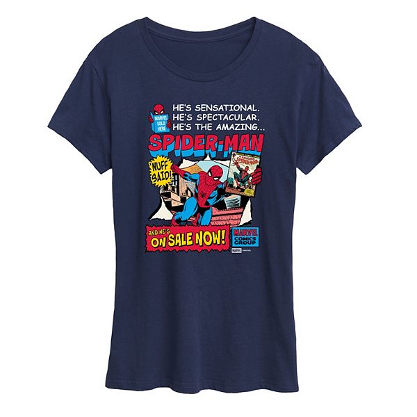 Женская футболка с ретро-комиксом Человека-паука Marvel, Navy, Синий, Женская футболка с ретро-комиксом Человека-паука Marvel, Navy
Женская футболка с ретро-комиксом Человека-паука Marvel, Navy, Синий, Женская футболка с ретро-комиксом Человека-паука Marvel, Navy