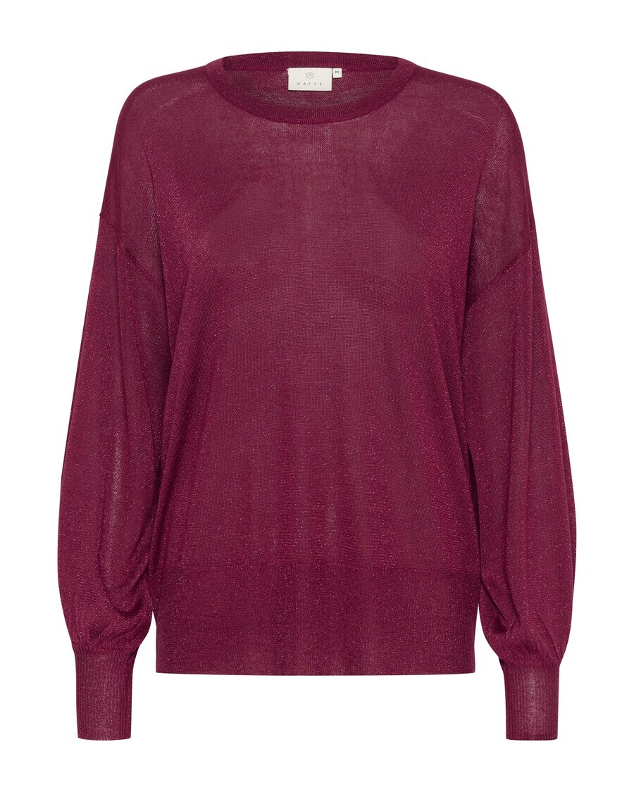 Базовый свитер Kaffe Sweater Ankra, бордовый 
Базовый свитер Kaffe Sweater Ankra, бордовый