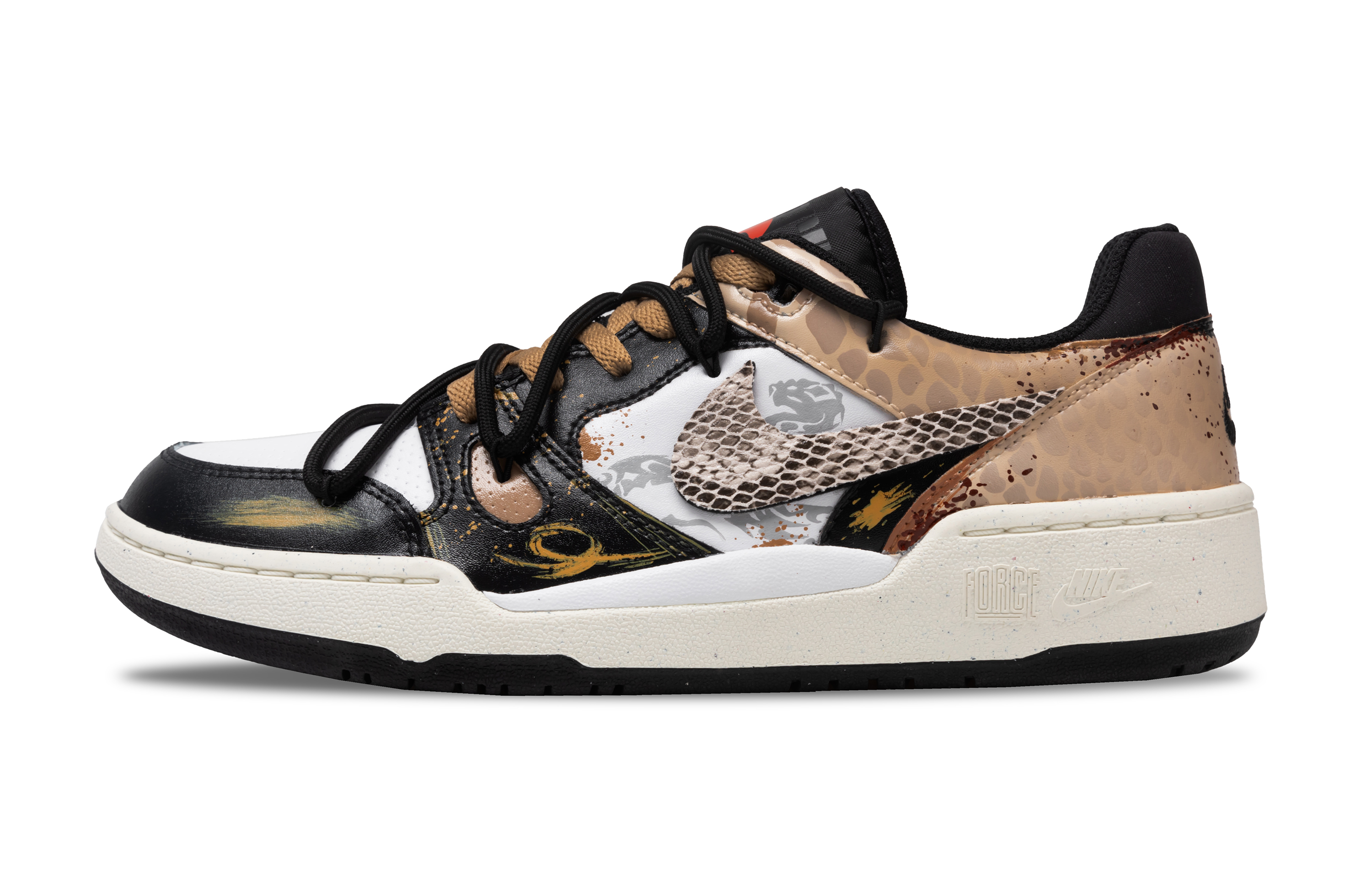 Nike Износостойкие низкие кроссовки для скейтбординга Full Force, мужские, черно-коричневые 
Nike Износостойкие низкие кроссовки для скейтбординга Full Force, мужские, черно-коричневые