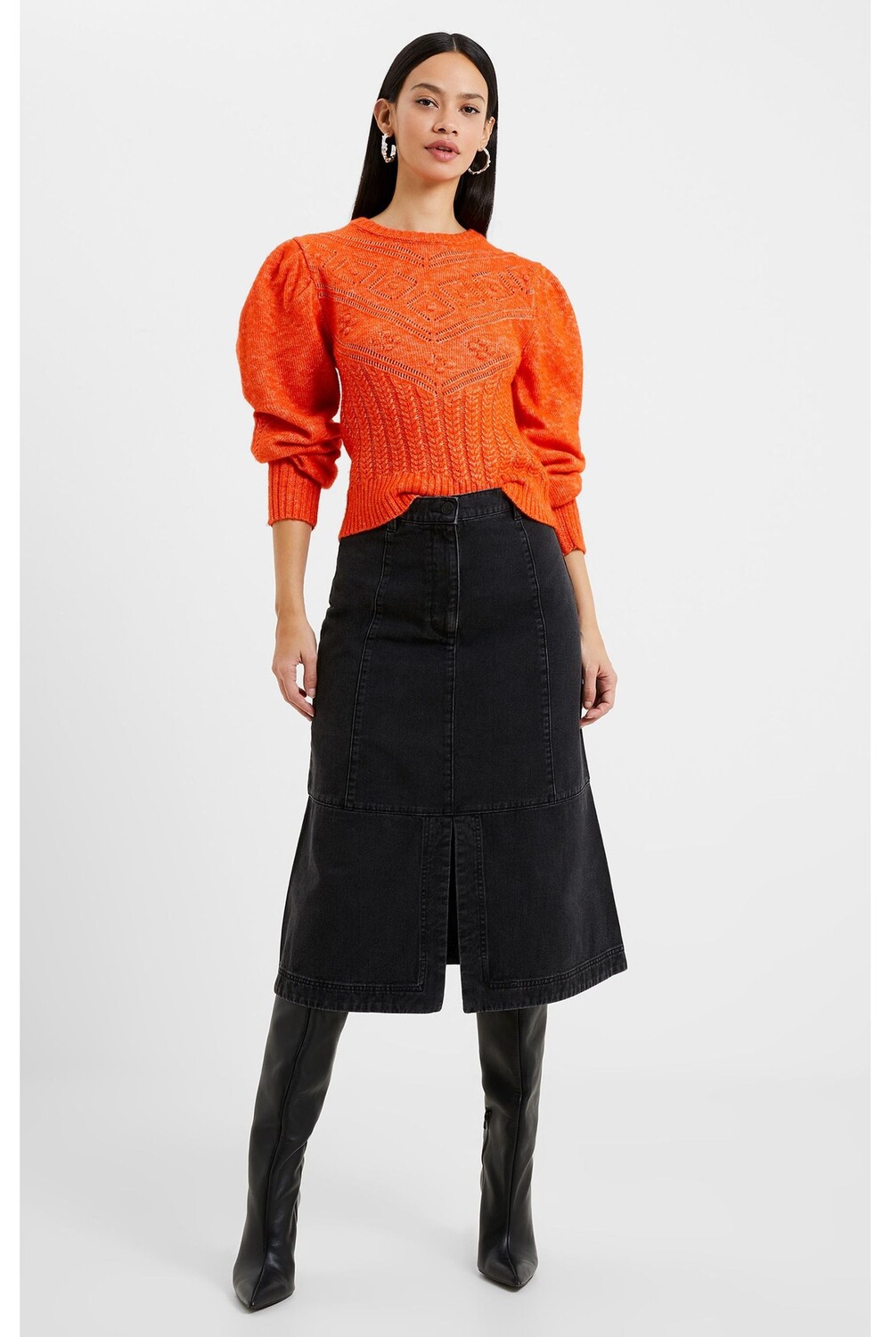 Джинсовая юбка миди Denver French Connection, черный
Джинсовая юбка миди Denver French Connection, черный