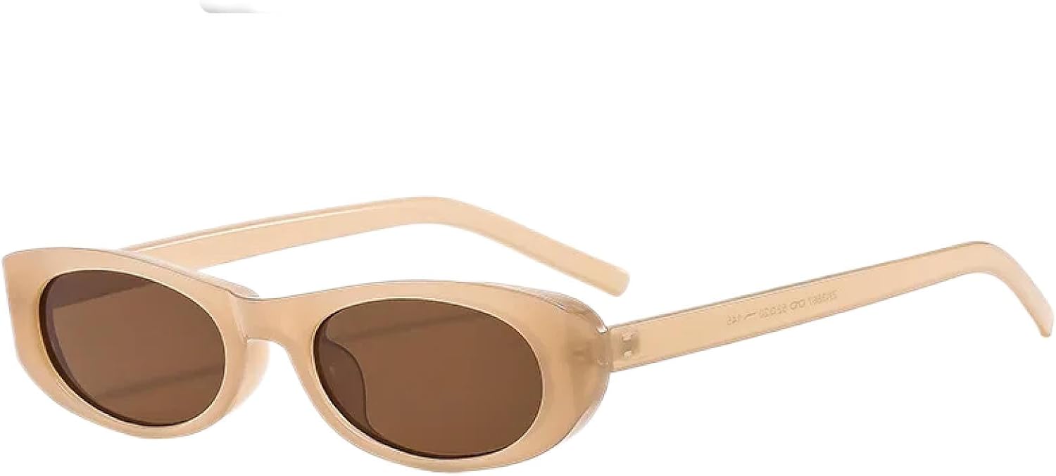 Солнцезащитные очки с защитой от УФ-излучения UV400 | Маленькая овальная оправа в стиле панк | Для женщин и мужчин, для занятий спортом на открытом воздухе и вождения DSVIGF, Jelly Brown
Солнцезащитные очки с защитой от УФ-излучения UV400 | Маленькая овальная оправа в стиле панк | Для женщин и мужчин, для занятий спортом на открытом воздухе и вождения DSVIGF, Jelly Brown