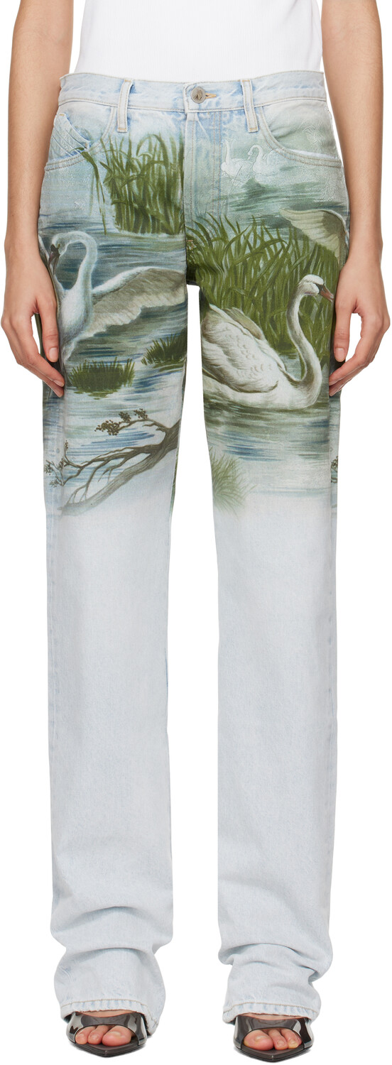 Джинсы с принтом Blue Swan The Attico
Джинсы с принтом Blue Swan The Attico