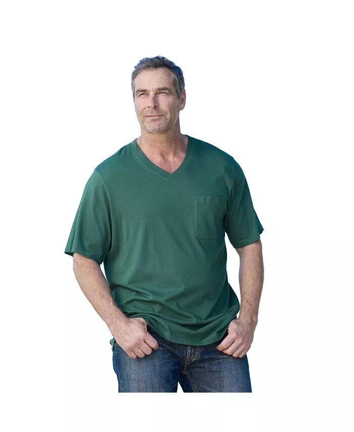Мужская легкая футболка без усадки с V-образным вырезом и карманом для больших и высоких KingSize, зеленый
Мужская легкая футболка без усадки с V-образным вырезом и карманом для больших и высоких KingSize, зеленый