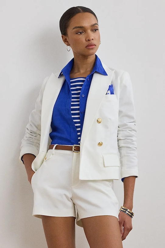 Хлопковый пиджак Lauren Ralph Lauren, белый
Хлопковый пиджак Lauren Ralph Lauren, белый